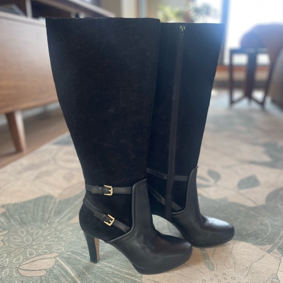 Nine West Black stiletto boots. - Picture 1 of 5